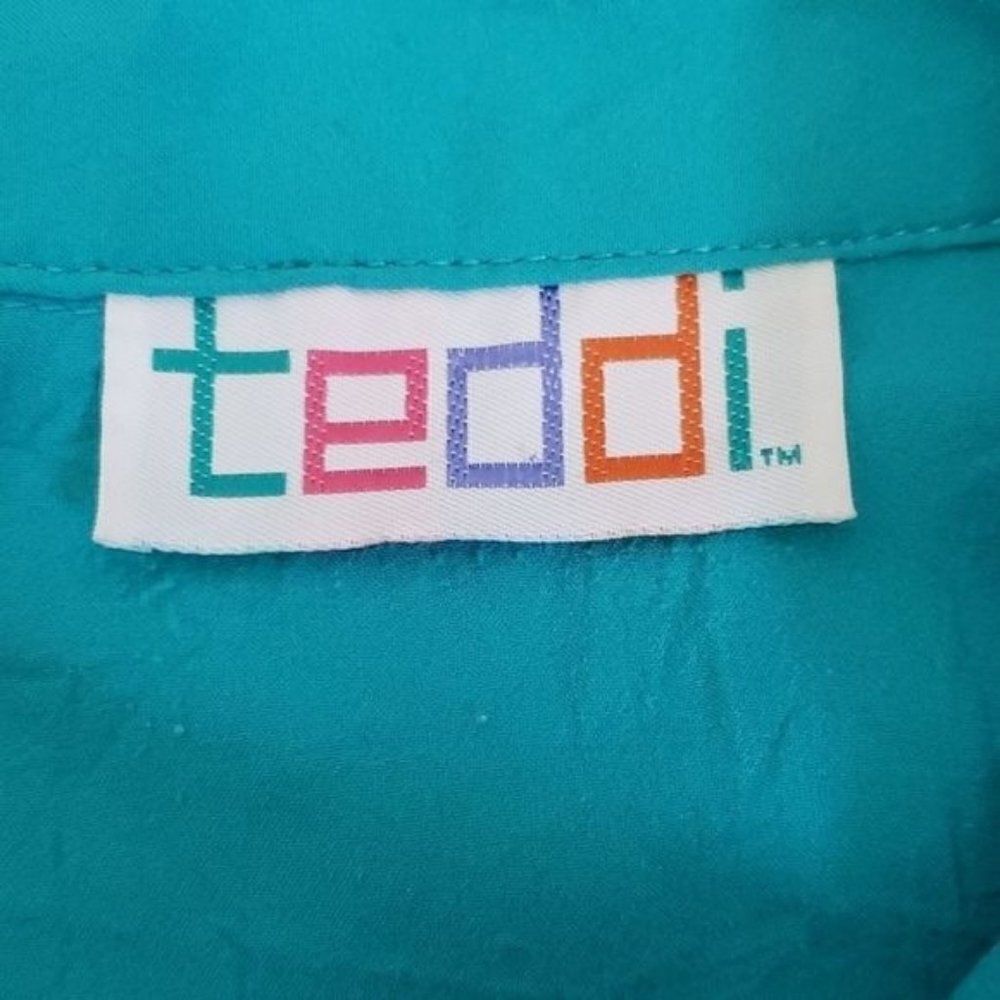 Vintage 80s 90s Teal Teddi Windbreaker - Picture 7 of 10